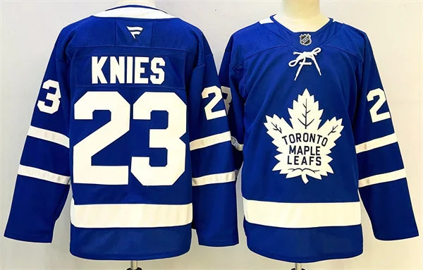 Men's Toronto Maple Leafs #23 Matthew Knies Fanatics Home Blue Premium Player Jersey