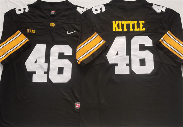 Men's Iowa Hawkeyes #46 George Kittle Nike Black NCAA College Football Jersey