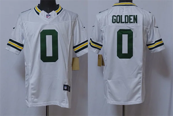 Youth Green Bay Packers #0 Matthew Golden Nike White Limited Jersey