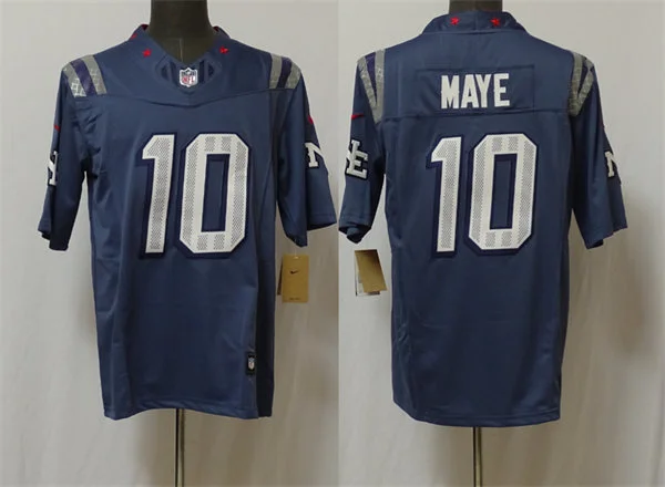 Mens New England Patriots #10 Drake Maye Storm Blue Rivalries Collection F.U.S.E. Limited Jersey