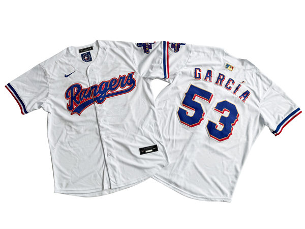 Youth Texas Rangers #53 Adolis Garcia  GOLD-TRIMMED WORLD SERIES CHAMPIONSHIP Limited Jersey
