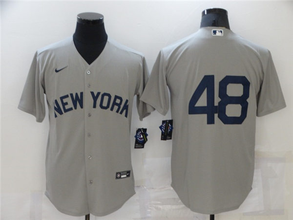 Mens New York Yankees #48 Anthony Rizzo Nike Gray 2021 Field of Dreams Jersey
