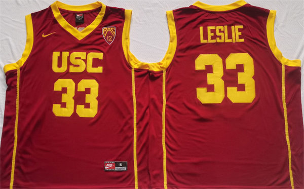 Men's USC Trojans #33 Lisa Leslie Red Stitched Nike NCAA COLLEGE Throwback Basketball JERSEY