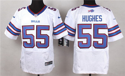 Men's Buffalo Bills #55 Jerry Hughes Nike White Elite Jersey