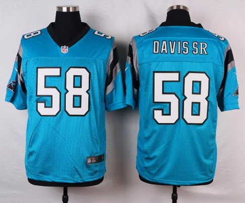Men's Carolina Panthers #58 Thomas Davis SR Light Blue Alternate NFL Nike Elite Jersey