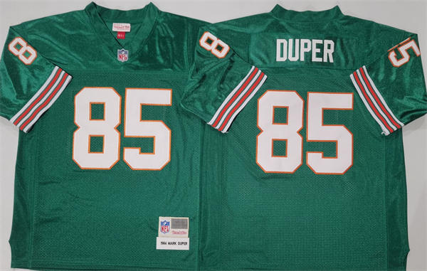 Men's Miami Dolphins #85 Mark Duper Mitchell & Ness 1984 Aqua Throwback Jersey