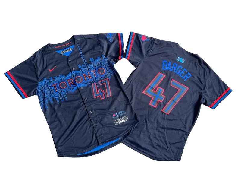 Mens Toronto Blue Jays #47 Addison Barger  2024 City Connect Limited Player Jersey - Black