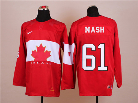 Men's Canada 2014 Olympics Hockey Jersey #61 Rick Nash Team Red