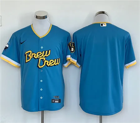 Milwaukee Brewers 2022 City Connect Authentic Team Jersey - Powder Blue