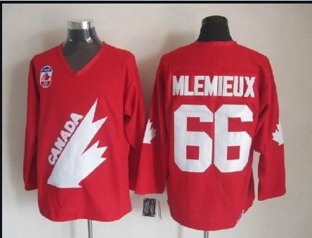 Team Canada #66 Mlemieux 1991 Olympic Red CCM Jersey