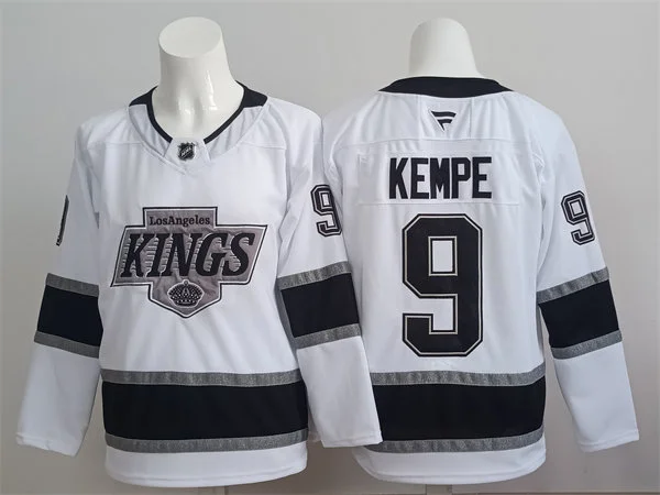 Men's Los Angeles Kings #9 Adrian Kempe Fanatics White Away Premier Player Jersey