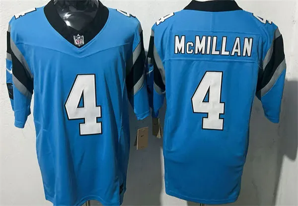 Mens Carolina Panthers #4 Tetairoa McMillan Nike Blue Alternate Vapor F.U.S.E. Limited Jersey