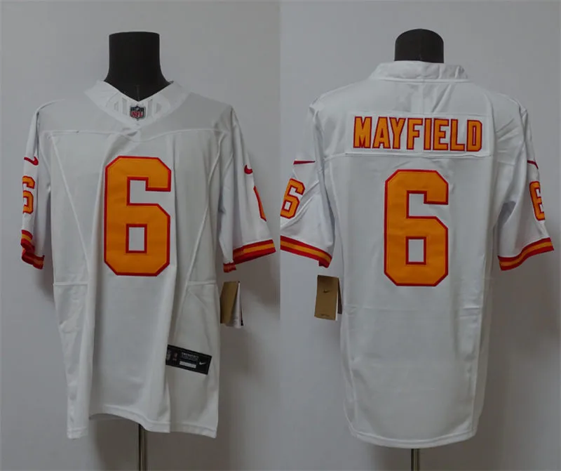 Mens Tampa Bay Buccaneers #6 Baker Mayfield Nike White 50th Season F.U.S.E. Limite Jersey