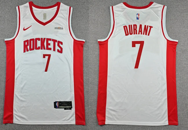 Mens Houston Rockets #7 Kevin Durant White Association Edition Jersey
