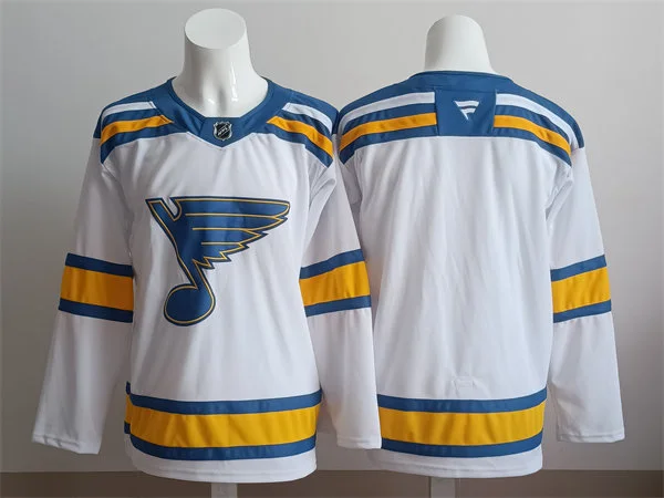 Mens St. Louis Blues Blank Fanatics 2025 White Away Team Jersey