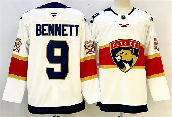 Men's Florida Panthers #9 Sam Bennett Fanatics White Away Player Jersey