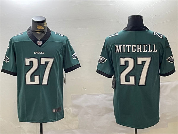 Mens Philadelphia Eagles #27 Quinyon Mitchell Nike Midnight Green Vapor Limited Player Jersey