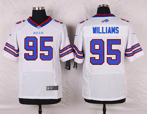 Men's Buffalo Bills #95 Kyle Williams Nike White Elite Jersey