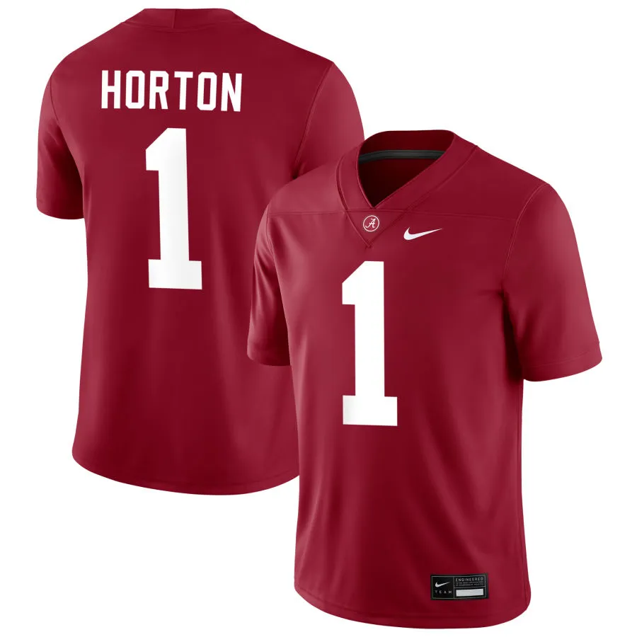 Youth Alabama Crimson Tide #1 Isaiah Horton Maroon College Football Game Jersey