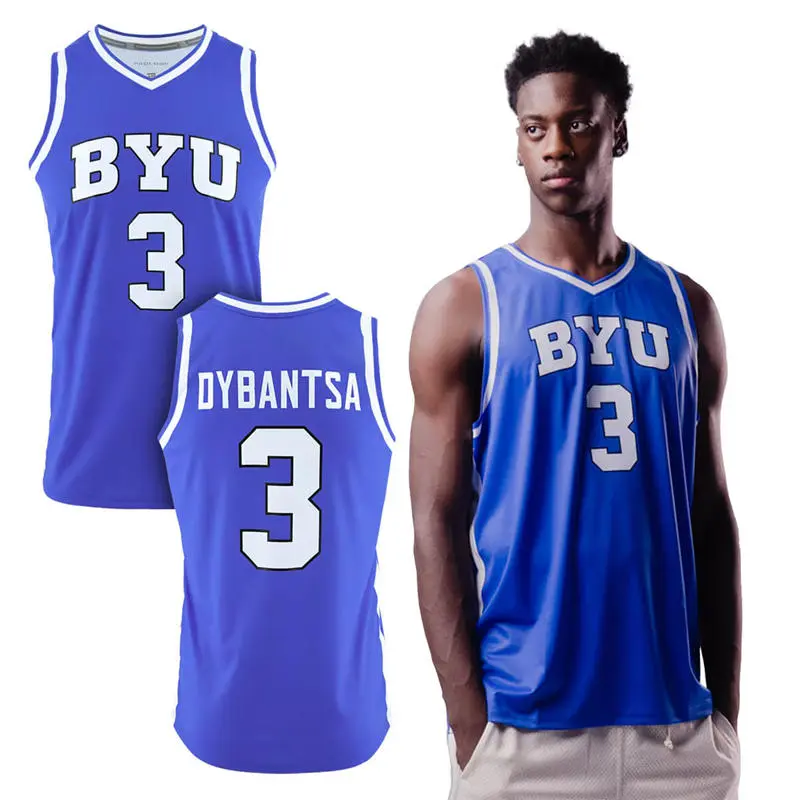 BYU Cougars #3 AJ Dybantsa 2025 XII Royal College Basketball Game Jersey