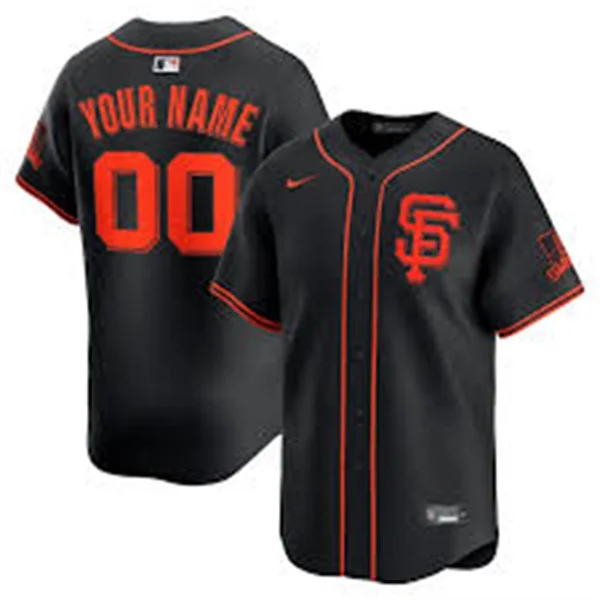 San Francisco Giants Custom Nike Black Alternate Limited Jersey