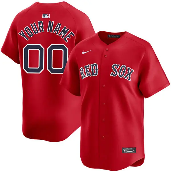 Women's Boston Red Sox Custom Nike Red Alternate Stitched MLB Cool Base  Jersey
