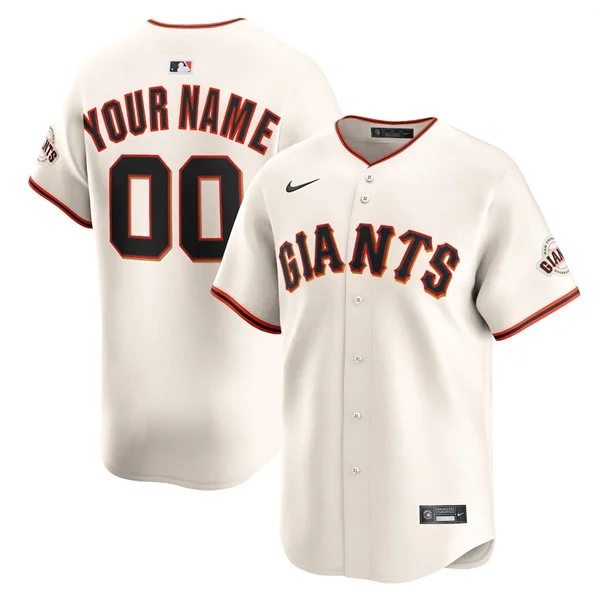 San Francisco Giants Custom Nike Cream Home Limited Jersey