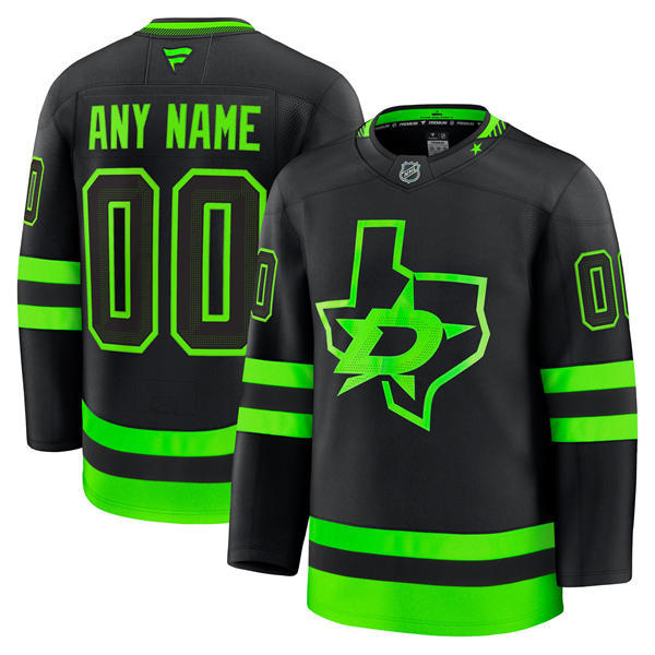 Youth Dallas Stars Custom Fanatics Blackout Alternate Jersey