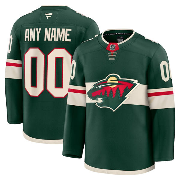 Women's Minnesota Wild Custom Stitched Fanatics Home Green Jersey