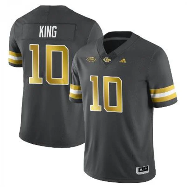 Georgia Tech Yellow Jackets #10 Haynes King 2025 Gray College Football Game Jersey