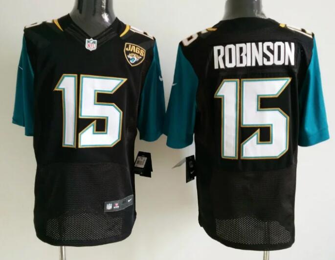 Men's Jacksonville Jaguars #15 Allen Robinson Black Team Color NFL Nike Elite Jersey