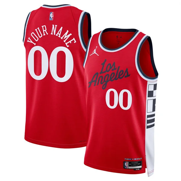 LA Clippers Custom Red Statement Edition Jersey