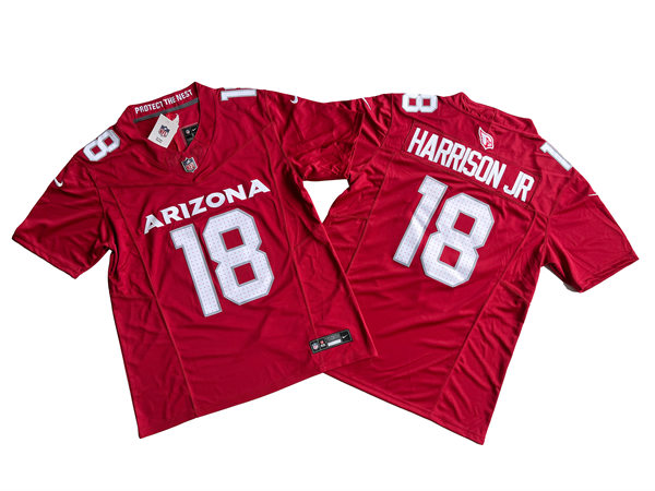 Mens Arizona Cardinals #18 Marvin Harrison Jr.  Cardinal Vapor F.U.S.E. Limited Jersey