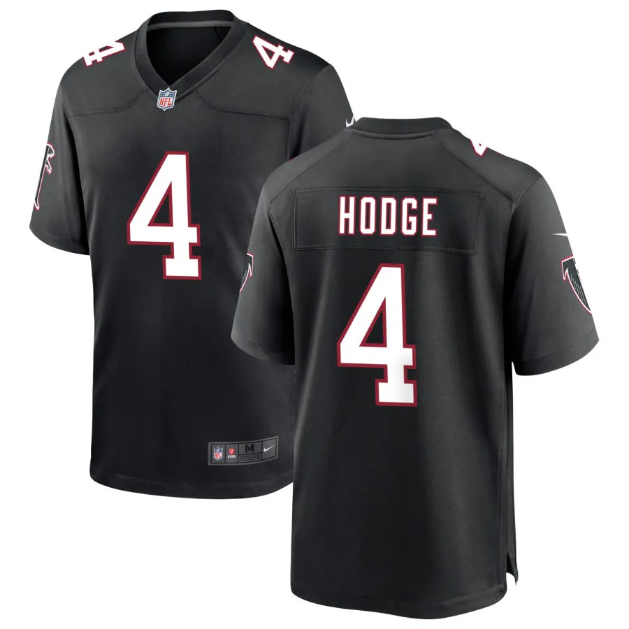 Men's Atlanta Falcons #4 KhaDarel Hodge Nike Black Throwback Limited Jersey