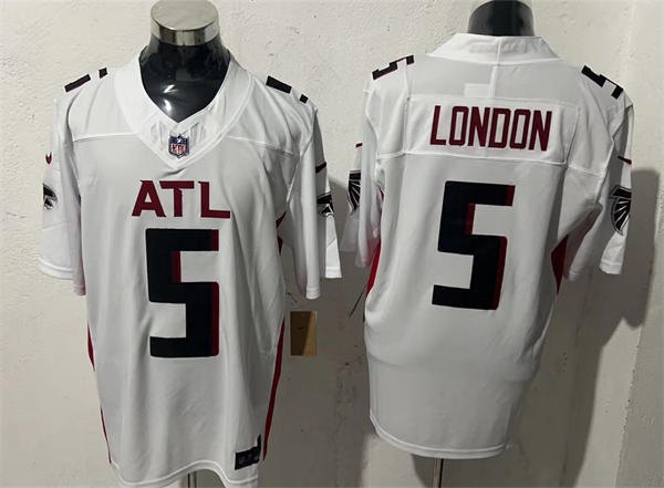 Men's Atlanta Falcons #5 Drake London Nike White Vapor Limited Jersey
