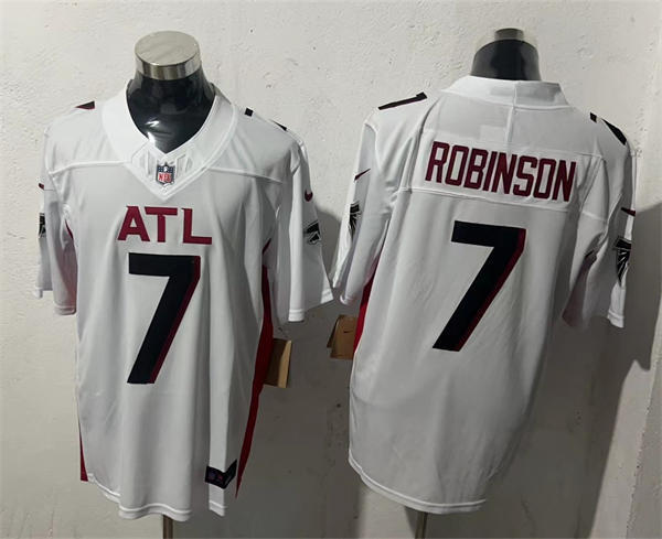 Men's Atlanta Falcons #7 Bijan Robinson Nike White Vapor Limited Jersey