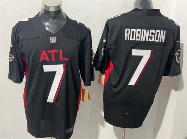 Men's Atlanta Falcons #7 Bijan Robinson Nike Black Vapor Limited Jersey