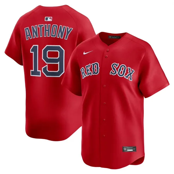 Men's Boston Red Sox #19 Roman Anthony Nike Red Alternate with Name Limted Jersey