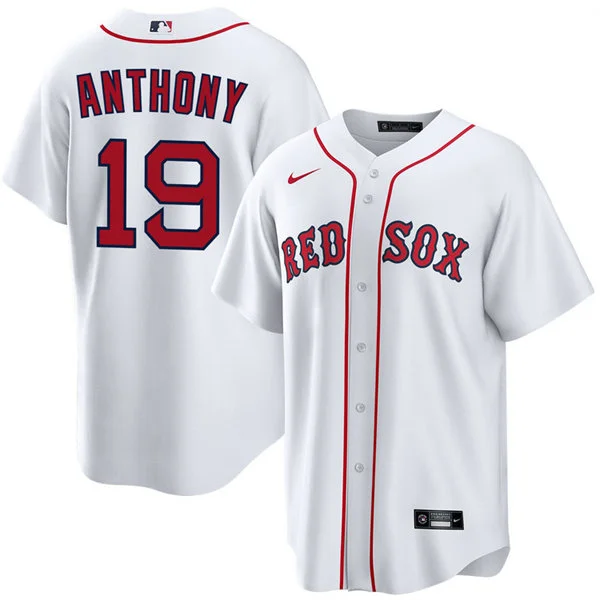 Men's Boston Red Sox #19 Roman Anthony Nike White Home with Name Limted Jersey