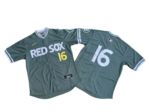 Mens Boston Red Sox #16 Jarren Duran 2025 City Connect 2.0 Vapor Limited Player Jersey Green