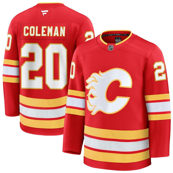 Men's Calgary Flames #20 Blake Coleman Fanatics White Away Player Jersey