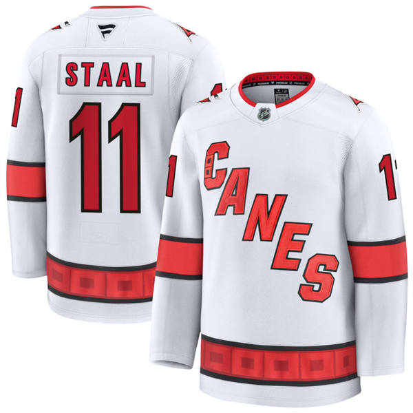 Men's Carolina Hurricanes #11 Jordan Staal Fanatics White Away Premier Player Jersey