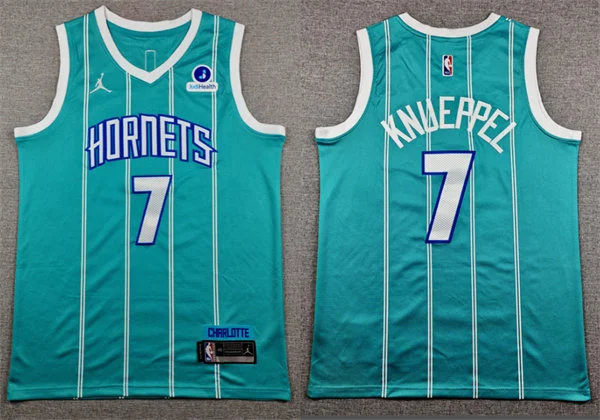 Men's Charlotte Hornets #7 Kon Knueppel Teal Icon Edition Swingman Jersey