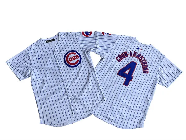 Mens Chicago Cubs #4 Pete Crow-Armstrong Nike White Home Limited Player Jersey