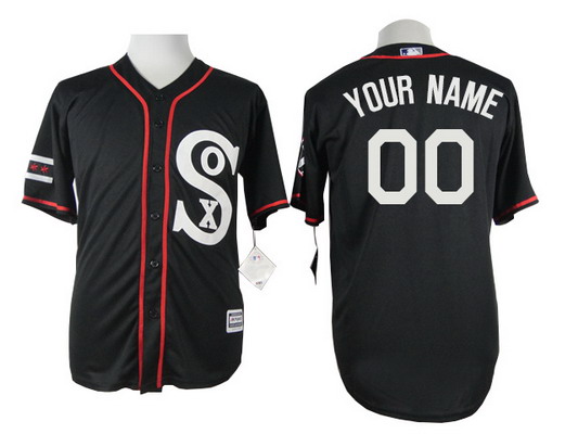 Men's Chicago White Sox 2015 Cool Base Authentic Personalized Black Jersey