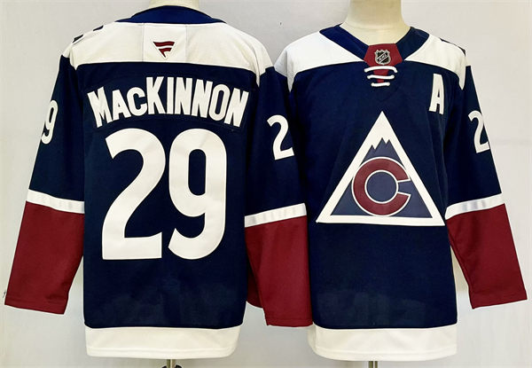 Men's Colorado Avalanche #29 Nathan MacKinnon  Fanatics Navy Alternate Player Jersey