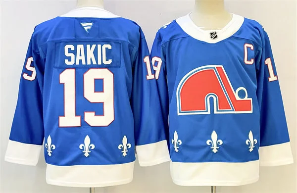 Men's Colorado Avalanche Retired Player #19 Joe Sakic Fanatics Blue Heritage Premium Jersey