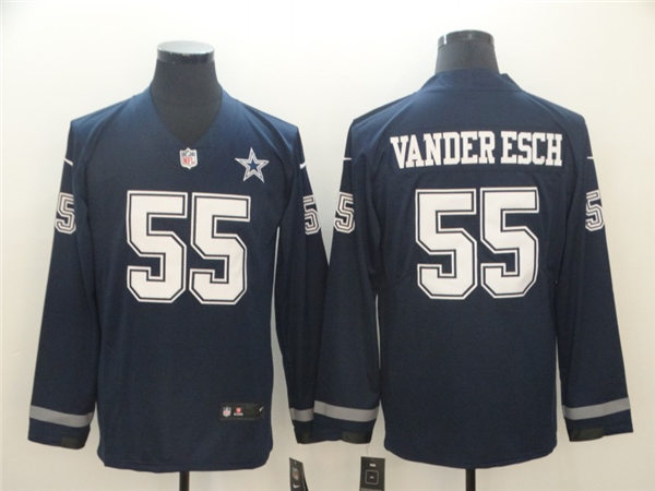 Men's Dallas Cowboys #55 Leighton Vander Esch Teams Nike Therma Long Sleeve Jersey