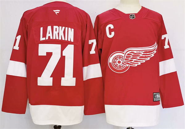Men's Detroit Red Wings #71 Dylan Larkin Fanatics  Home Red Jersey