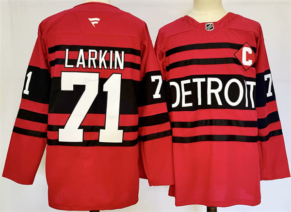 Men's Detroit Red Wings #71 Dylan Larkin Fanatics Red 2022 Reverse Retro Primegreen Jersey